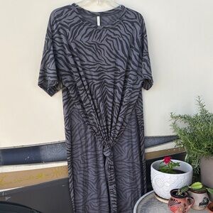 Zebra Print Knot Dress